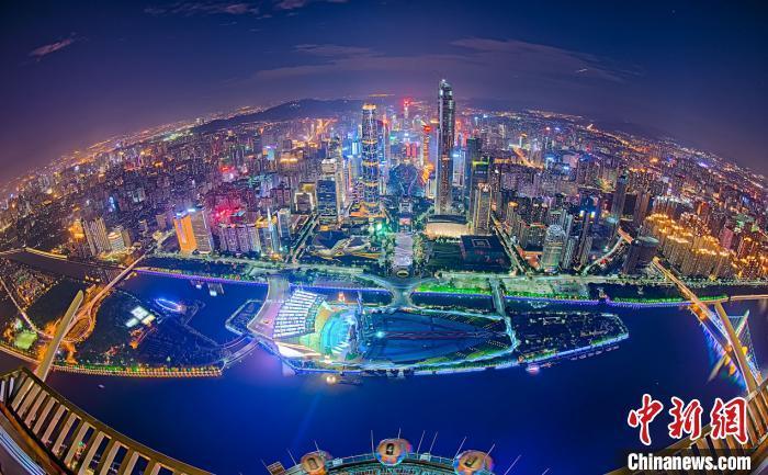 廣州海心沙夜景(資料圖)?！V州市文化廣電旅游局 供圖 